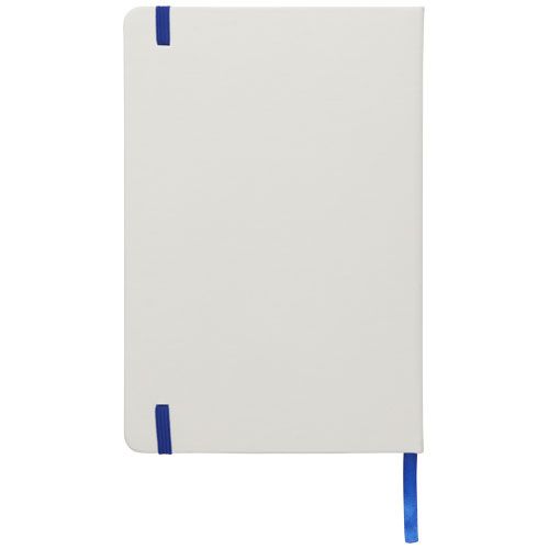 blanco/azulón Libreta A5 blanca con cinta de color