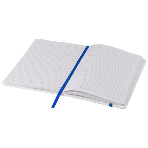 blanco/azulón Libreta A5 blanca con cinta de color
