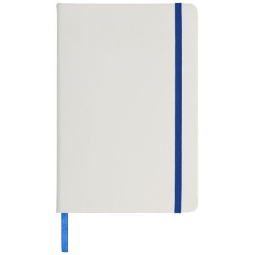 blanco/azulón Libreta A5 blanca con cinta de color