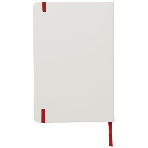 blanco/rojo Libreta A5 blanca con cinta de color