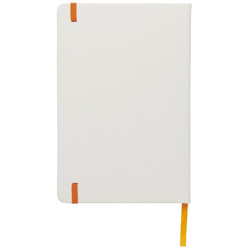 blanco/naranja Libreta A5 blanca con cinta de color