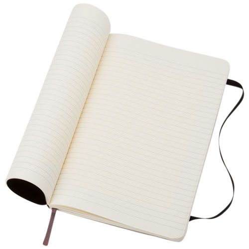 black Libreta de tapa blanda L rayada