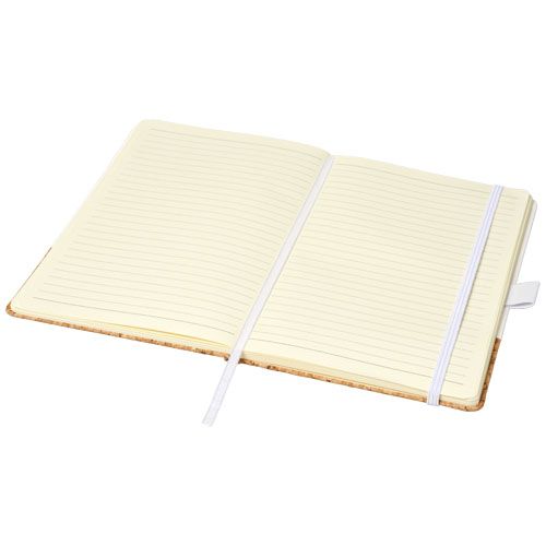 white Libreta A5 de PU y corcho