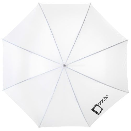 white Paraguas para golf con puño de madera de 30