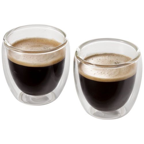 Set de 2 tazas espresso de cristal 