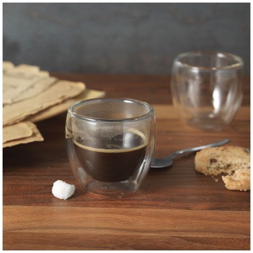 Set de 2 tazas espresso de cristal 