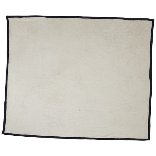 azul marino/de blanco Manta suave de forro y tafetán Sherpa