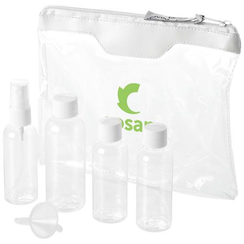 white Neceser de viaje para líquidos apto para avión