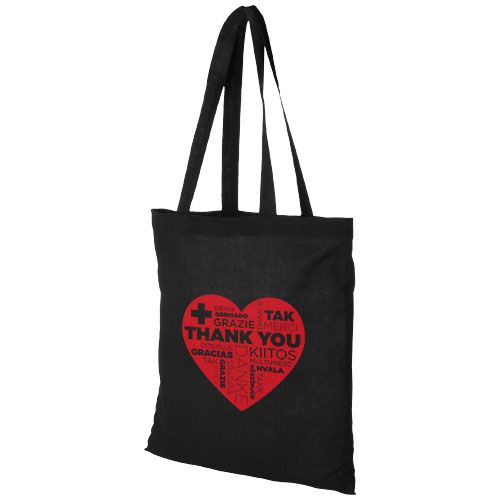 black Bolsa Tote de algodón 100 g/m²