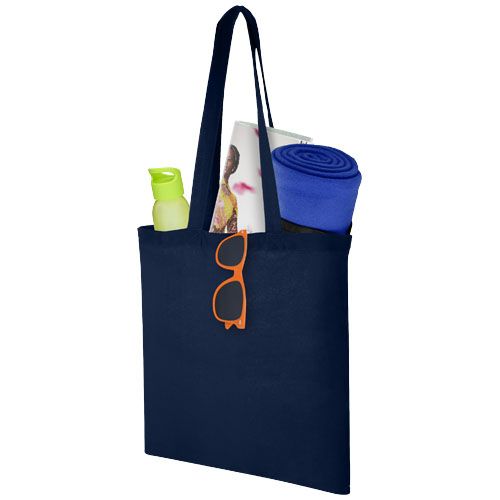 azul marino Bolsa Tote de algodón 100 g/m²