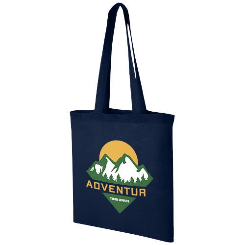 azul marino Bolsa Tote de algodón 100 g/m²