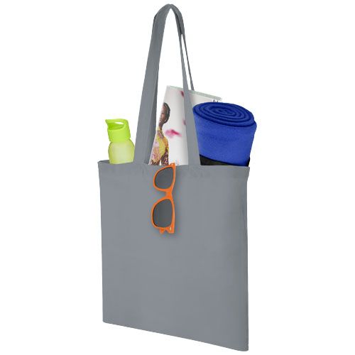 gray Bolsa Tote de algodón 100 g/m²