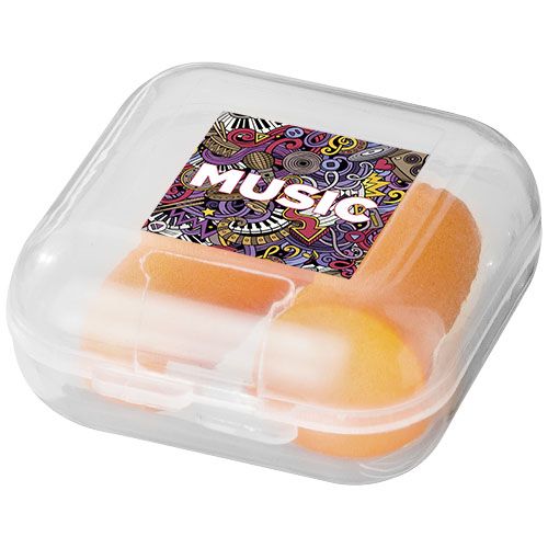 orange Tapones para los oídos con estuche