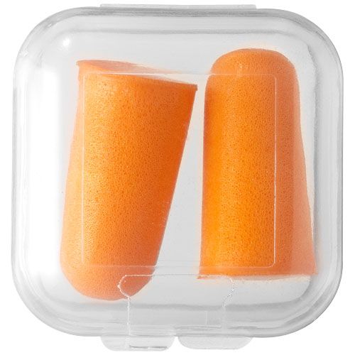 orange Tapones para los oídos con estuche