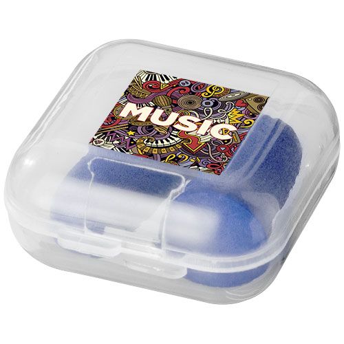 azulón Tapones para los oídos con estuche