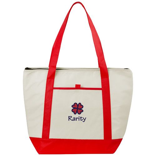 natural/rojo Bolsa isotérmica no tejida