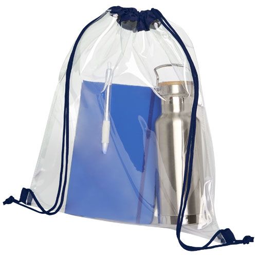 azul marino/blanco translúcido Mochila de cuerdas transparente 5L