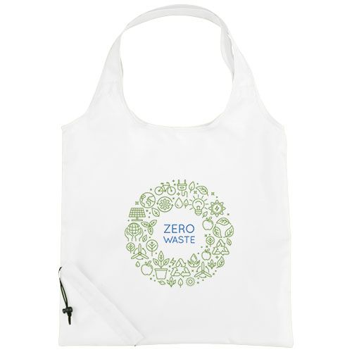 white Bolsa Tote plegable de poliéster