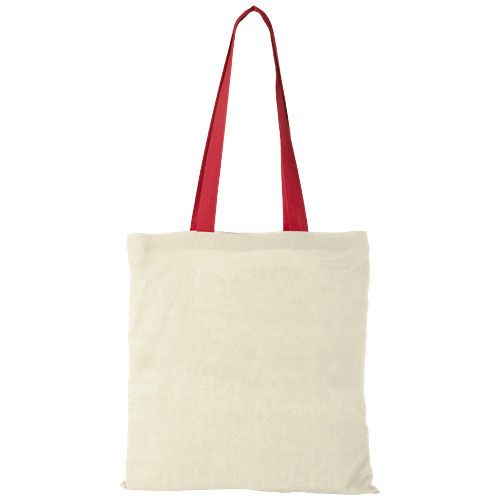 Bolsa Tote de algodón 100 g/m² con asas largas contrastadas 