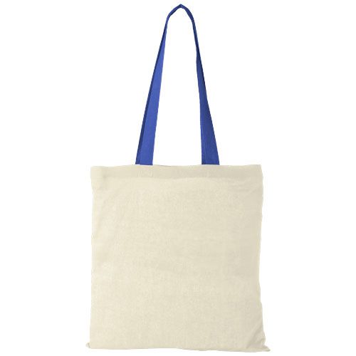 Bolsa Tote de algodón 100 g/m² con asas largas contrastadas 