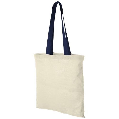 BOLSA TOTE DE ALGODÓN 100 G/M² CON ASAS LARGAS CONTRASTADAS NEVADA