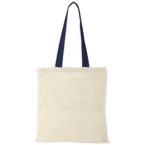 Bolsa Tote de algodón 100 g/m² con asas largas contrastadas 