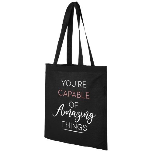 black Bolsa Tote de algodón 140 g/m²