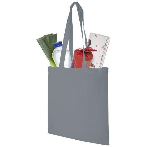 gray Bolsa Tote de algodón 140 g/m²