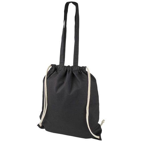 black Mochila de cuerdas de algodón de 240 g/m² 6L