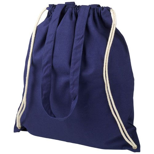 azul marino Mochila de cuerdas de algodón de 240 g/m² 6L