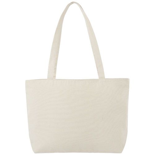natural Bolsa Tote de algodón 320 g/m² con cremallera