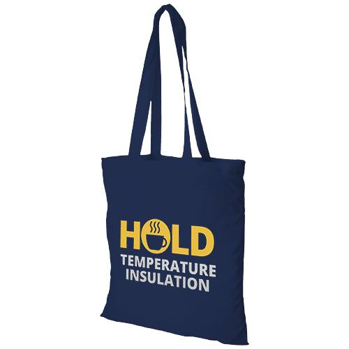 azul marino Bolsa Tote de algodón 180 g/m²