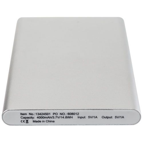 plateado Batería externa de 4000 mAh