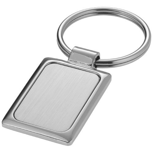 plateado Llavero rectangular