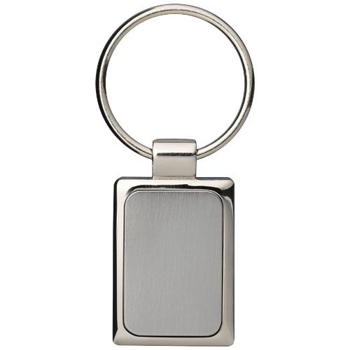 plateado Llavero rectangular