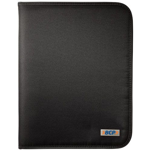 black Portafolios A4 deluxe con cremallera
