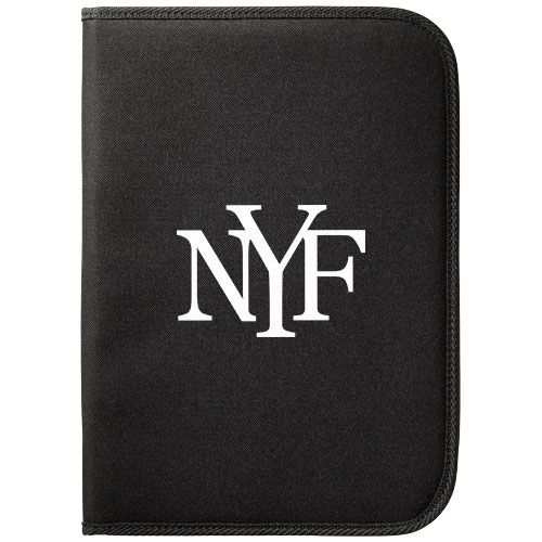 black Portafolios A4 con cremallera