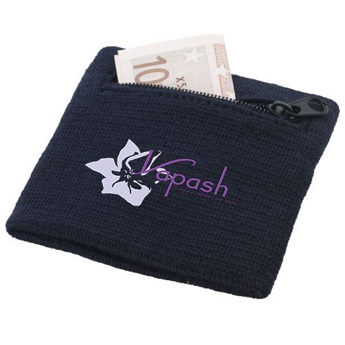 Muñequera absorbente con bolsillo cremallera 