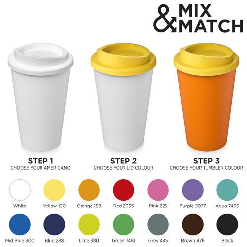 blanco/morado Americano® Vaso térmico de 350 ml