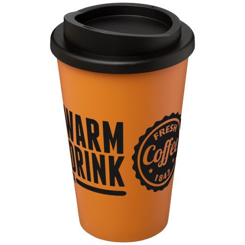 naranja/negro Americano® Vaso térmico de 350 ml