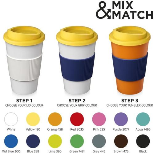 negro/verde lima Vaso térmico de 350 ml con agarradera Americano®