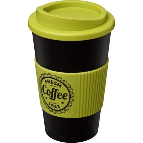 negro/verde lima Vaso térmico de 350 ml con agarradera Americano®