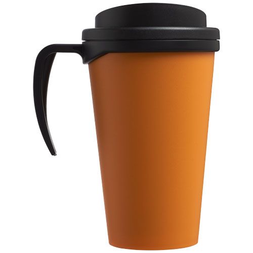 naranja/negro Americano® Vaso térmico de 350 ml