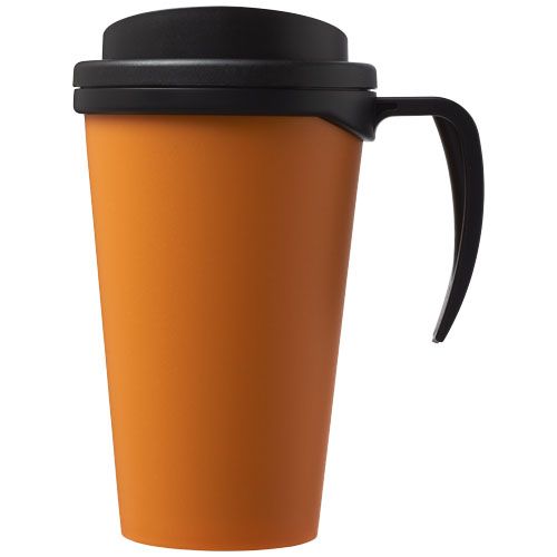 naranja/negro Americano® Vaso térmico de 350 ml