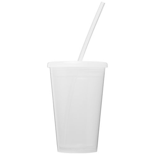blanco translúcido Vaso de pared doble de 350 ml Stadium