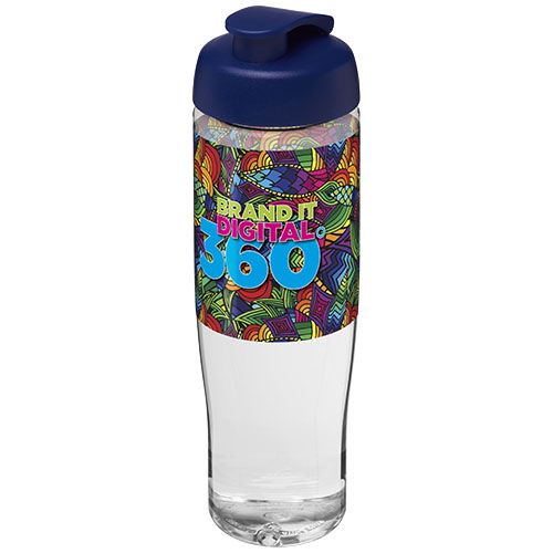 transparente/azul Bidón deportivo con Tapa Flip de 700 ml H2O Active®