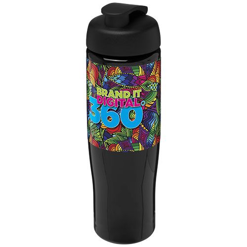 black Bidón deportivo con Tapa Flip de 700 ml H2O Active®