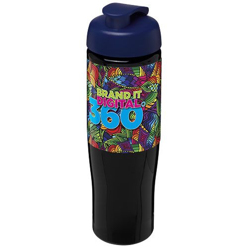negro/azul Bidón deportivo con Tapa Flip de 700 ml H2O Active®