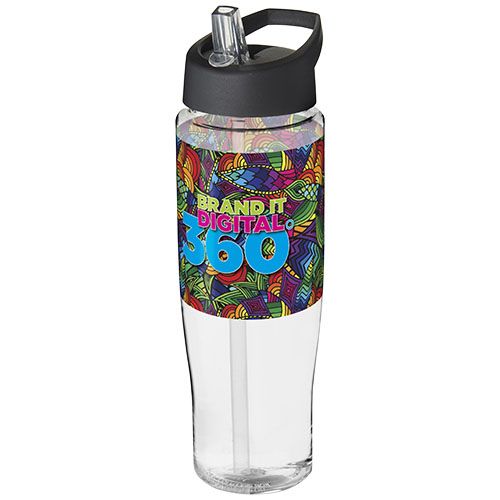 transparente/negro Bidón deportivo con tapa con boquilla de 700 ml H2O Active®