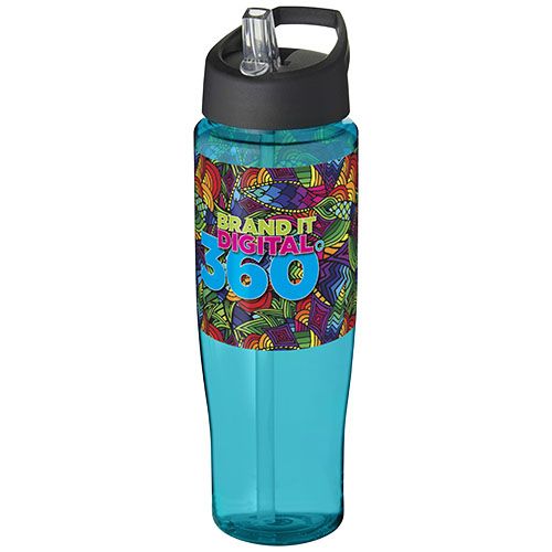 azul aqua/negro Bidón deportivo con tapa con boquilla de 700 ml H2O Active®